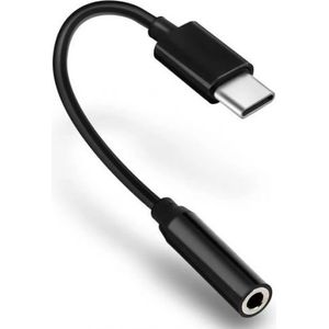Adaptateur USB Type C vers Jack 3.5 mm Câble Audio Femelle Compact - Noir